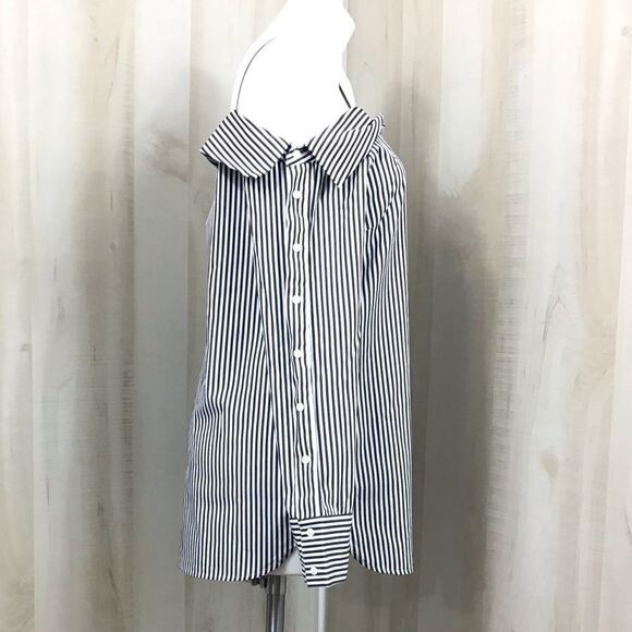 Robert Rodriguez Cold Shoulder Stripe Top NWT SZ 6 - Picture 4 of 8